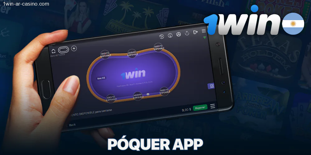 Jugar al póquer en la aplicación móvil 1Win
