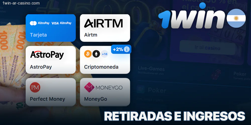 Depositar y retirar dinero en 1Win en Argentina