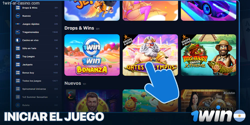 Iniciar un juego en 1Win Casino