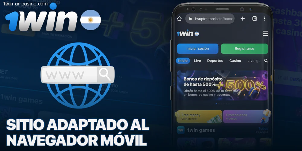 Versión móvil del sitio web de 1Win