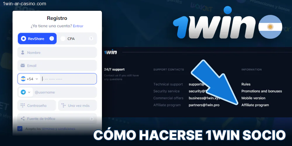 Cómo participar en el programa de afiliación de 1win